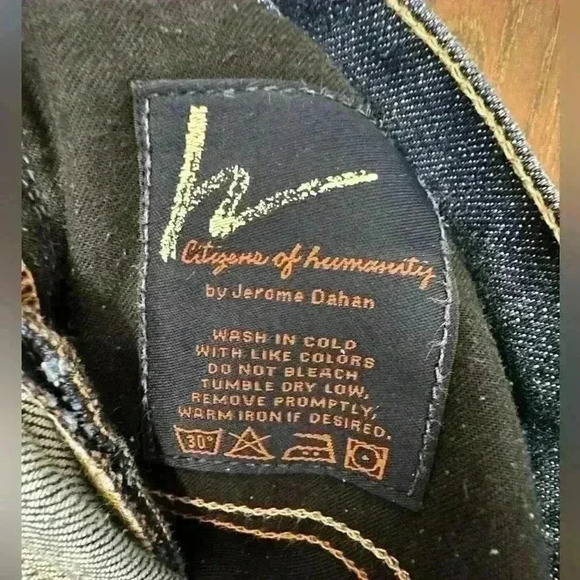 Citizens of Humanity Wide Leg Ingrid Stretch Low Rise Denim Jeans - Size 32 - Picture 3 of 10